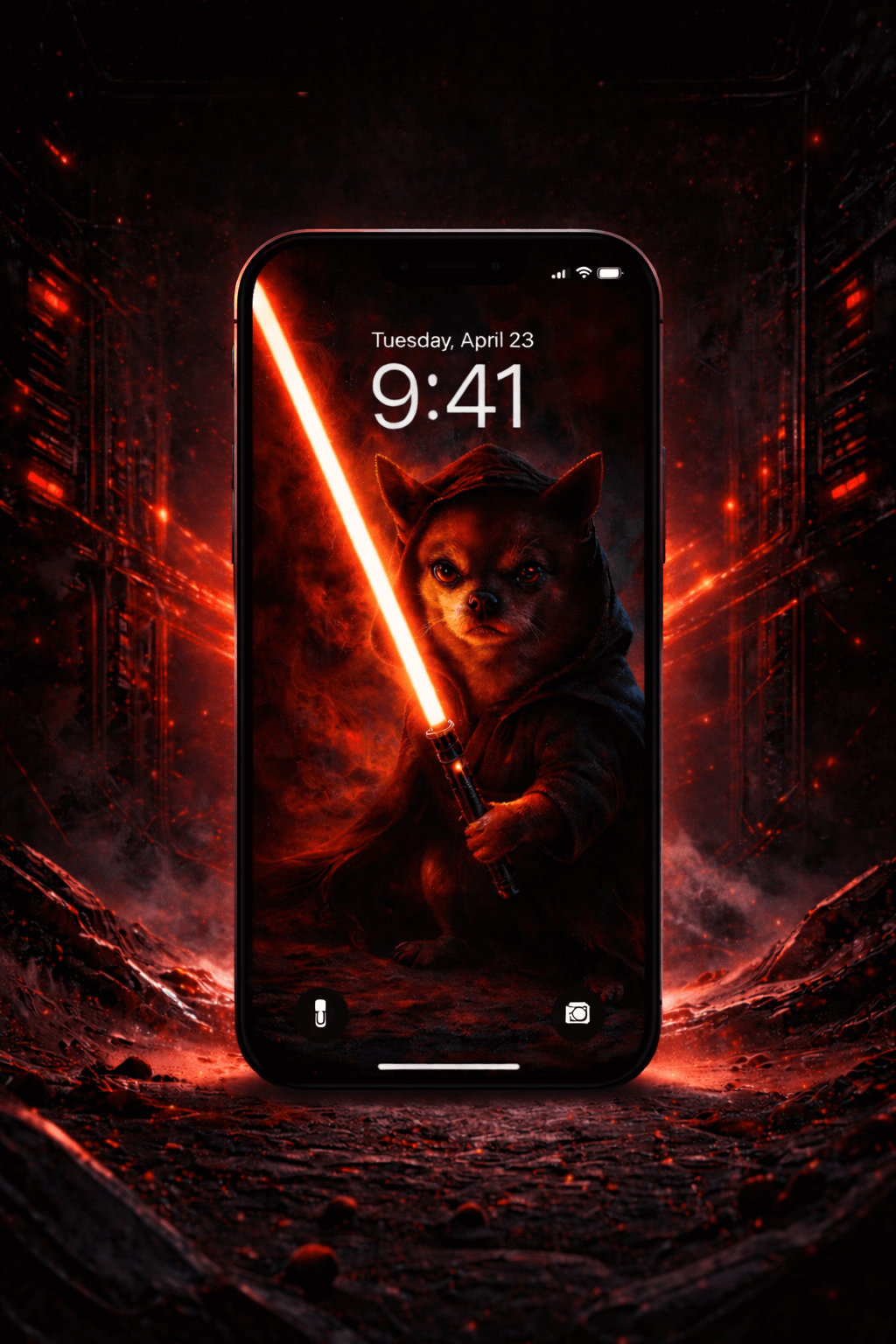 Pet lockscreen example