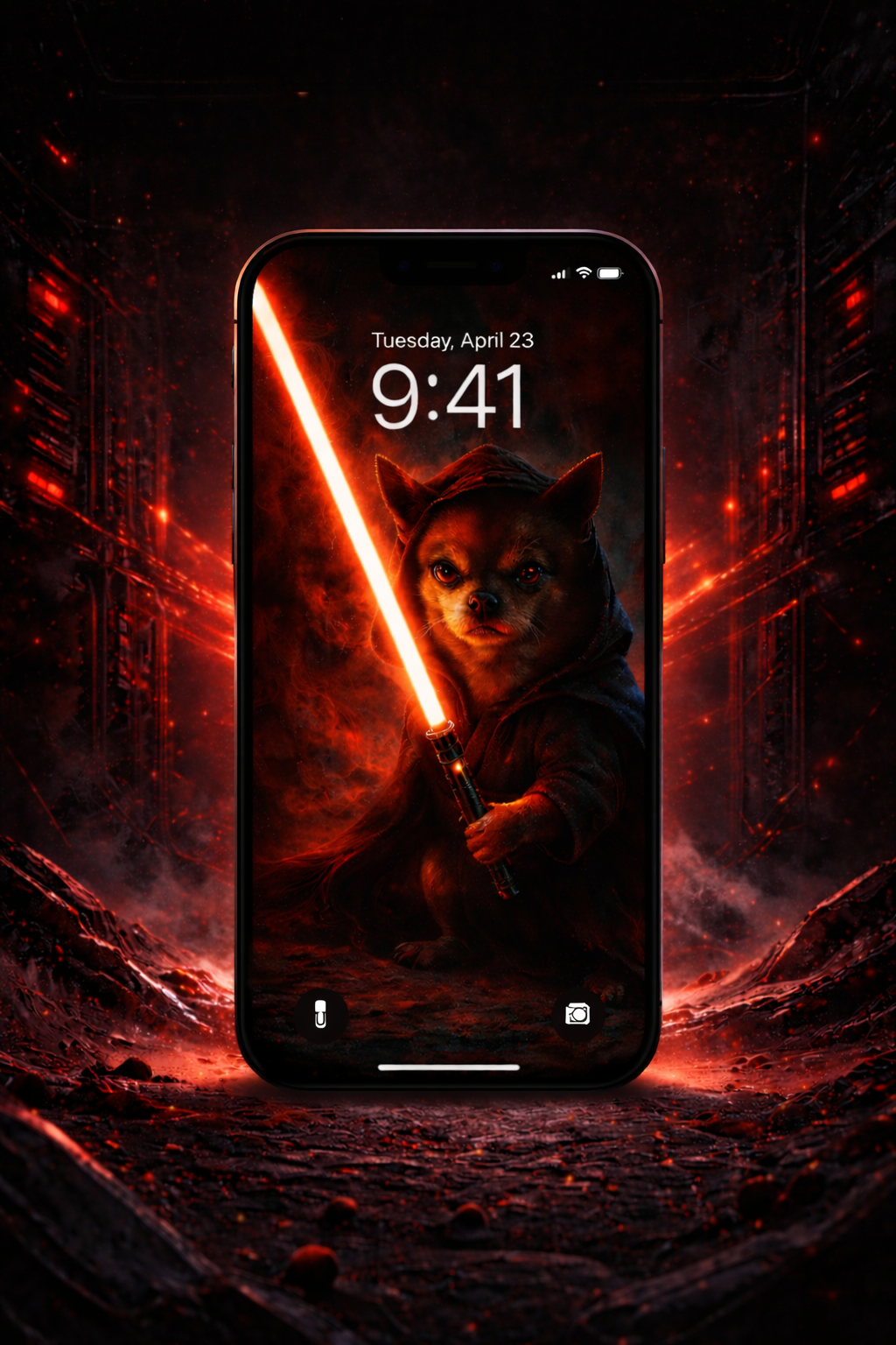 Pet lockscreen example